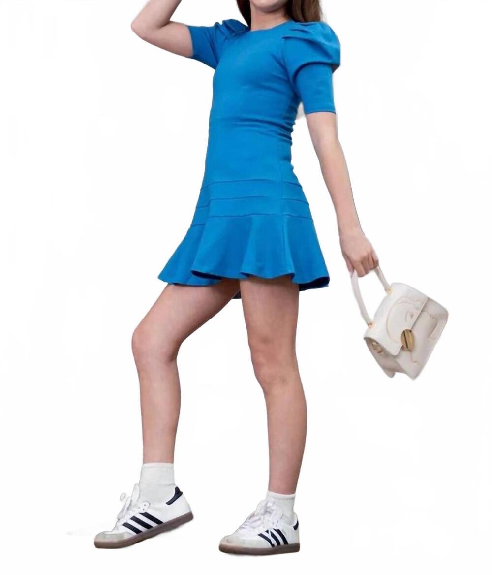 NEW MISS BEHAVE GIRLS girls abigail dress in vintage blue